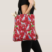 Christmas Dalmatian Tote Bag トートバッグ (クローズアップ)