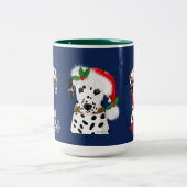 Christmas Dalmatians ツートーンマグカップ (中央)