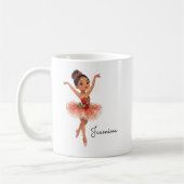 Christmas Dancing Ballet Girl  コーヒーマグカップ (左)