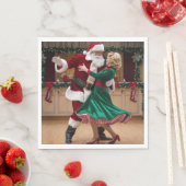 Christmas Dancing Santa Napkins. スタンダードランチョンナプキン (インサイチュ)