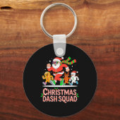Christmas Dash Squad Running Runner Marathon Team キーホルダー (正面)