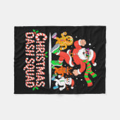 Christmas Dash Squad Running Runner Marathon Team フリースブランケット (正面(横))