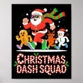 Christmas Dash Squad Running Runner Marathon Team  ポスター (正面)