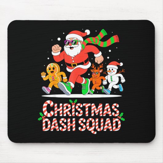 Christmas Dash Squad Running Runner Marathon Team  マウスパッド (正面)
