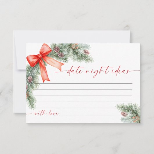Christmas Date Night Ideas Card 出欠カード (正面)