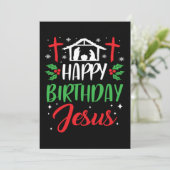 Christmas Day Happy Birthday Jesus Holiday Gift 招待状 (スタンド正面)
