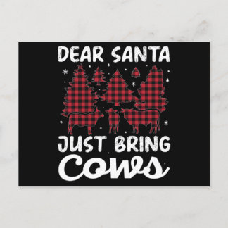 Christmas Dear Santa Bring The Cows Animal Farm ポストカード