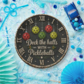 Christmas Deck the Halls with Pickleballs ペーパープレート (パーティー)