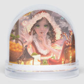 Christmas Decor Snow Globe with Magic Girl (正面)