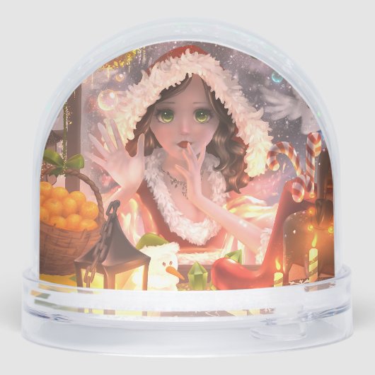 Christmas Decor Snow Globe with Magic Girl (裏面)