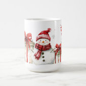 Christmas Decor with Gifts, Branches, and Candy コーヒーマグカップ (中央)