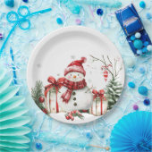 Christmas Decor with Gifts, Branches, and Candy ペーパープレート (パーティー)