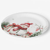 Christmas Decor with Gifts, Branches, and Candy ペーパープレート (アングル)