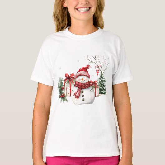 Christmas Decor with Gifts, Branches, and Candy Tシャツ (正面)