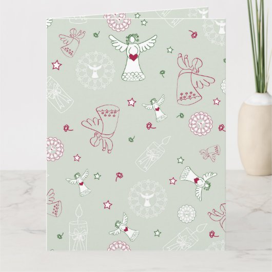 Christmas decoration, Colorful ,seamless pattern,  カード (正面)