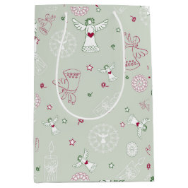 Christmas decoration, Colorful ,seamless pattern,  ミディアムペーパーバッグ