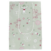 Christmas decoration, Colorful ,seamless pattern,  ミディアムペーパーバッグ (裏面)