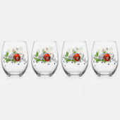 Christmas decorations ステムなしワイングラス (正面)