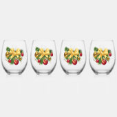 Christmas decorations ステムなしワイングラス (裏面)