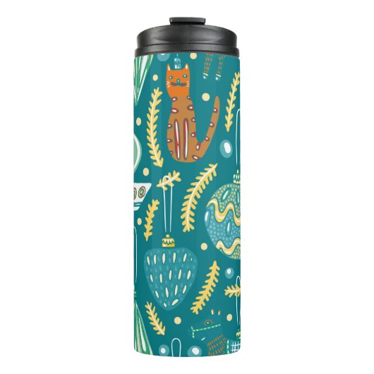 Christmas decorations seamless pattern. Bright col タンブラー (正面)