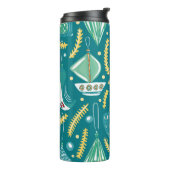 Christmas decorations seamless pattern. Bright col タンブラー (回転左)