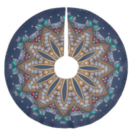 Christmas Decorative Holiday Tree Skirt ブラッシュドポリエステルツリースカート
