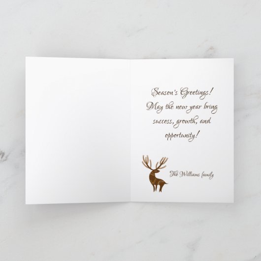Christmas deer カード (内部)