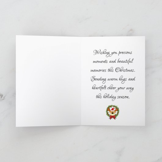 Christmas deer カード (内部)