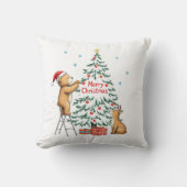 Christmas deer and bear クッション (正面)