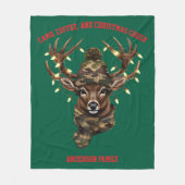 Christmas deer Fleece Blanket フリースブランケット (正面)