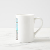 Christmas deer in window ボーンチャイナマグカップ (右)