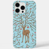 Christmas deer on blue Case-Mate iPhoneケース (裏面)