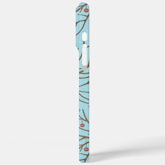 Christmas deer on blue Case-Mate iPhoneケース (裏面 / 左)