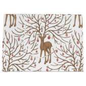 Christmas deer on white ラージペーパーバッグ (正面)