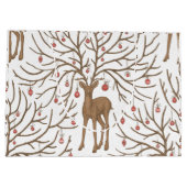 Christmas deer on white ラージペーパーバッグ (裏面)