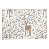 Christmas deer on white 枕カバー (正面右)