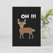 Christmas Deer Season Cute Festive Retro Style シーズンカード (スタンド正面)