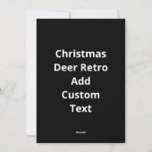 Christmas Deer Season Cute Festive Retro Style シーズンカード (裏面)
