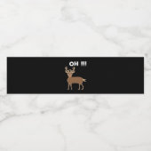 Christmas Deer Season Cute Festive Retro Style  ペットボトルラベル (シングルラベル)