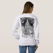 Christmas deer trees snow ladies  sweat-shirt  スウェットシャツ (裏面フル)