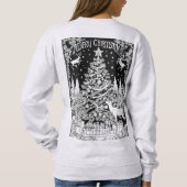 Christmas deer trees snow ladies  sweat-shirt  スウェットシャツ (裏面)