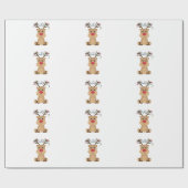 Christmas Deer Wrapping Paper ラッピングペーパー (フラット)
