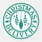 Christmas Delivery ラウンドシール (正面)