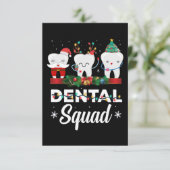 Christmas Dental Squad Clothing Funny Xmas Dentist サンキューカード (スタンド正面)