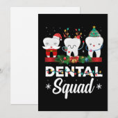 Christmas Dental Squad Clothing Funny Xmas Dentist シーズンカード (正面/裏面)