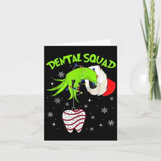 Christmas Dental Squad Cute Dentist Dental Hygieni カード (正面)