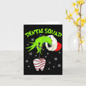 Christmas Dental Squad Cute Dentist Dental Hygieni カード (黄色い花)