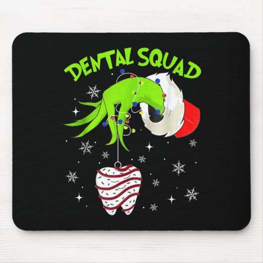 Christmas Dental Squad Cute Dentist Dental Hygieni マウスパッド (正面)