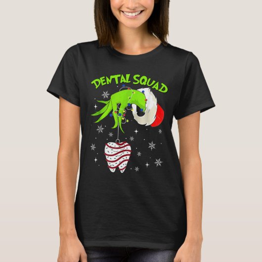 Christmas Dental Squad Cute Dentist Dental Hygieni Tシャツ (正面)