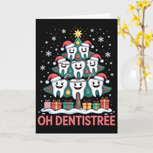 Christmas Dental Squad Oh Dentistree  カード (黄色い花)